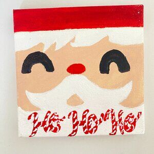 Red and White Holiday Canvas art deco